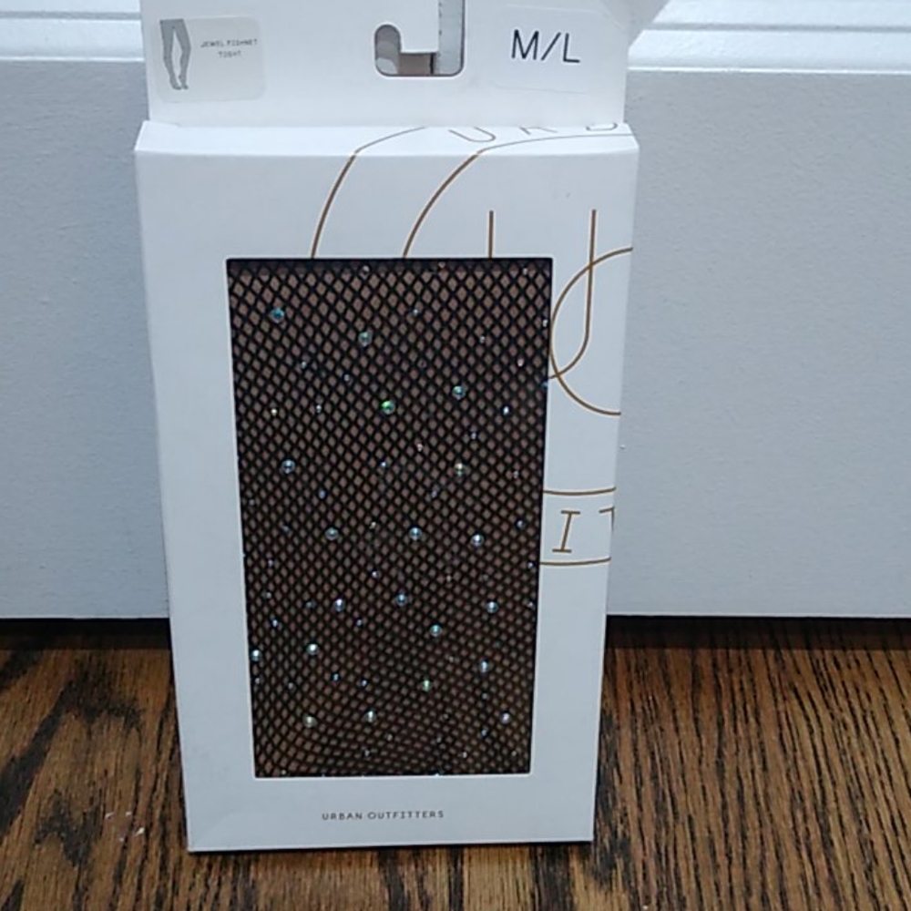 NWT Urban Outfitter Jewel Fishnet Tights - Picture 4 of 7